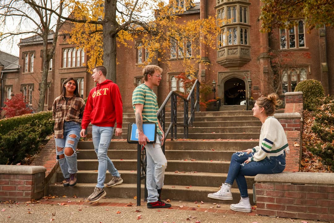students outside