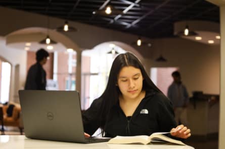 students walking to class