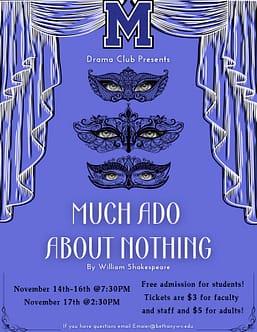 Much Ado About Nothing Drama Club Production